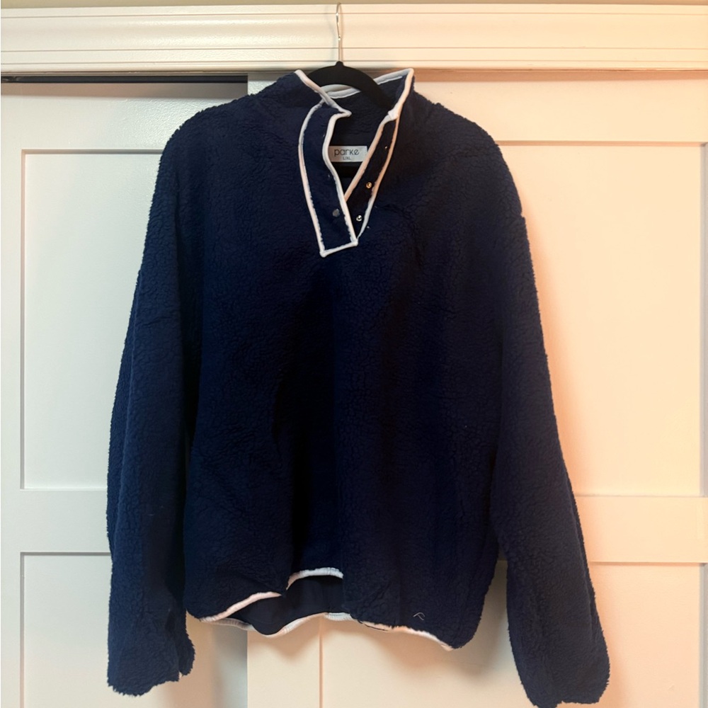 Parke Navy Fleece Pullover